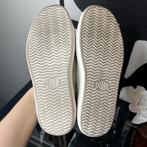 Hey Dude Cody W Heathered Knit Mesh Shoes Women's Size W9 Light Grey Slip Ons - Picture 3 of 7